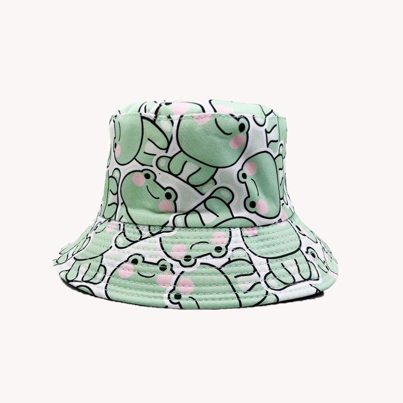 Xiyin temu hot-selling bucket hat European and American personalized printing cartoon animal short-brimmed sunshade basin hat double-sided wear