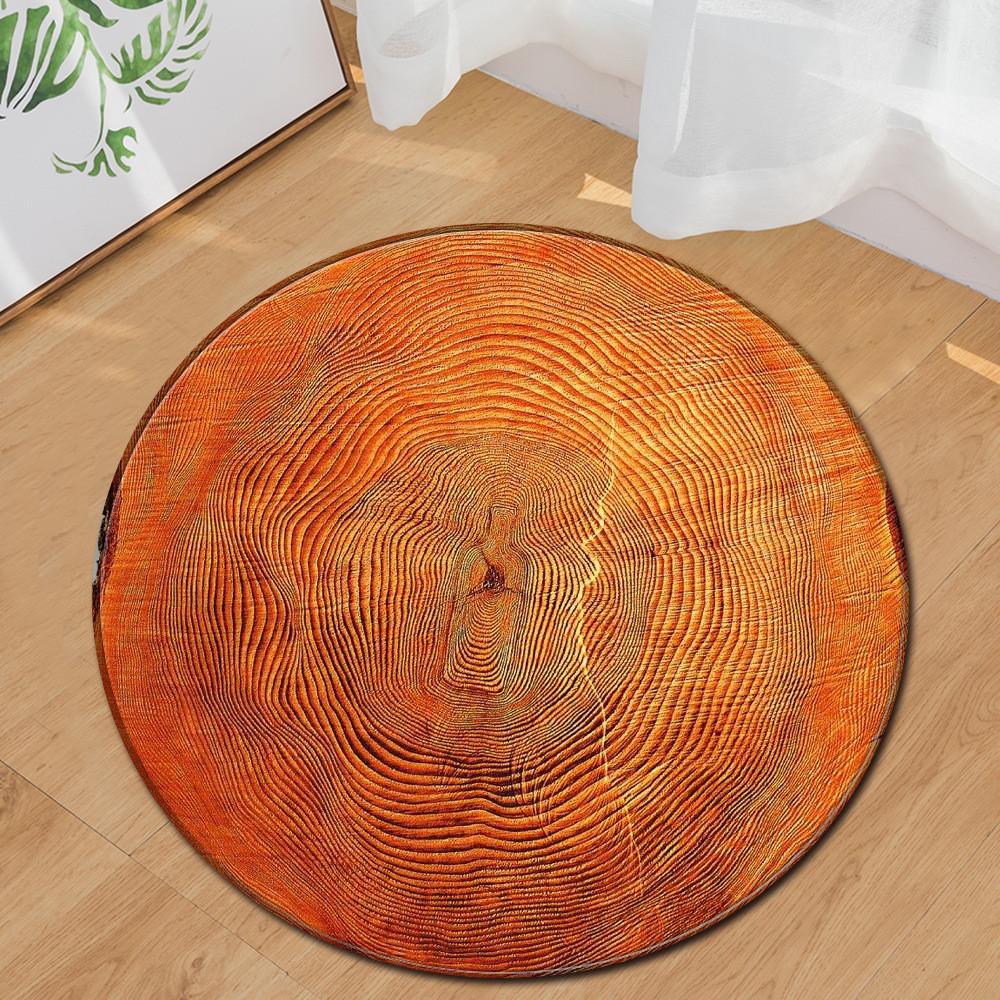 Living room circular floor mat, printed carpet non slip door home bedroom bathroom decoration