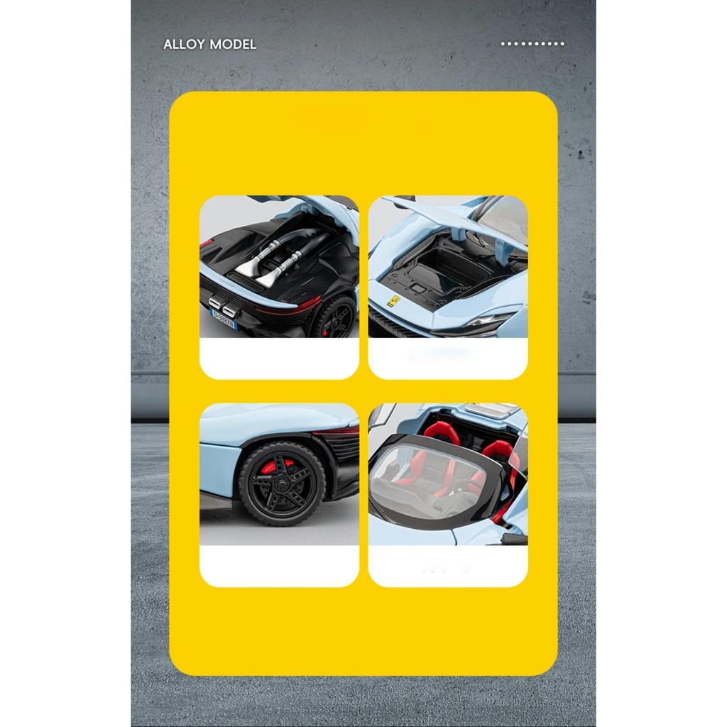 1/32 Ferrari Daytona SP3 Суперкар Сплав Модель Машинки Игрушка Литье под Давлением Металлическое Литье Звук и Свет Машинки Игрушки для Детей Транспортное Средство