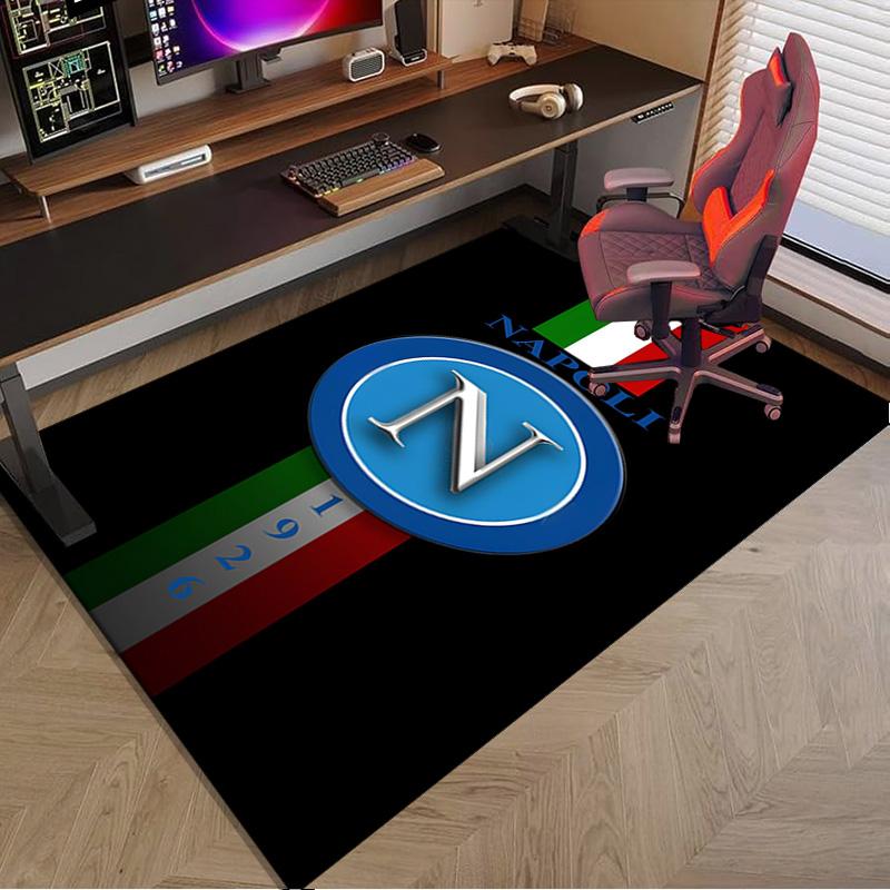 Napoli Blue Energy Symbol Area Rug Office rug, Chair Rug, Decor Carpet Livingroom bedroom Mat, Large Size Fan gifts Christmas gifts