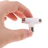 2Pc 2 Way Tv T Splitter Aerial Coaxial Cable Male To 2 Female Connectors Adapter
