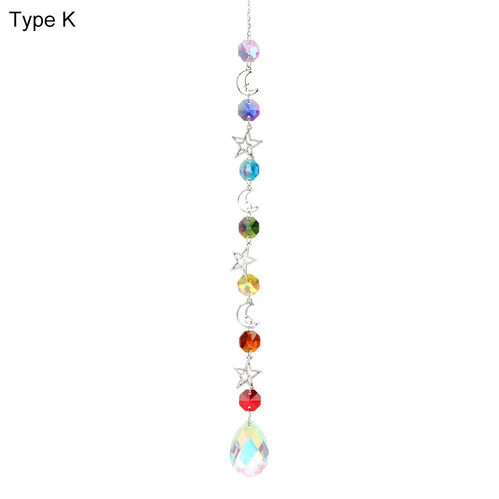Ornament Curtains Embellishment Hanging Prisms Pendant Star Moon Crystal Wind Chime Sun Catcher