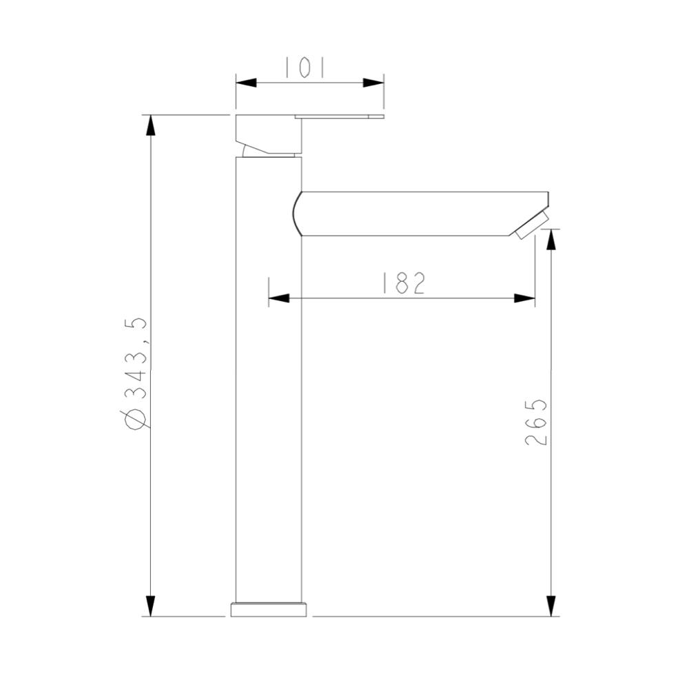 Bateria umywalkowa wysoka WEZER EKO11A-09