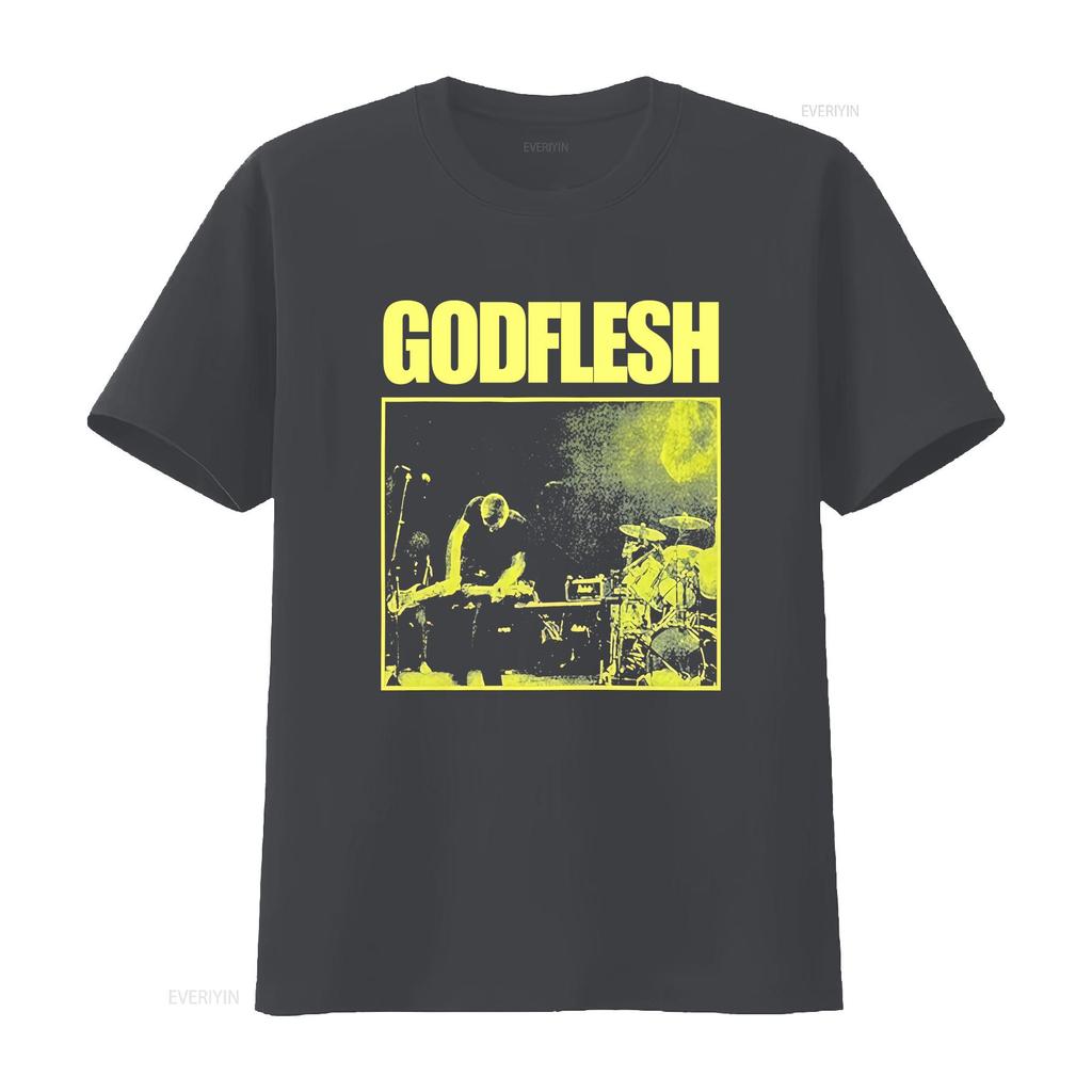 Godflesh SlateУнисекс Индустриальная Металл Группа Рок Футболка Bt648 Винтажная Мода Дышащая Слегка Растягивающаяся Стильная Унисекс