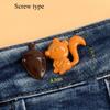 Cartoon Animals Jeans Buttons Replacement Pants Pins Portable No-Sewing Metal Button