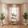 American Floral Lace Sheer Curtains