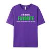 Family Adult Tshirts Round Neck Short Sleeve Cotton Im Moms Favorite Tshirt Funny Tops Tees Slogan Tshirts