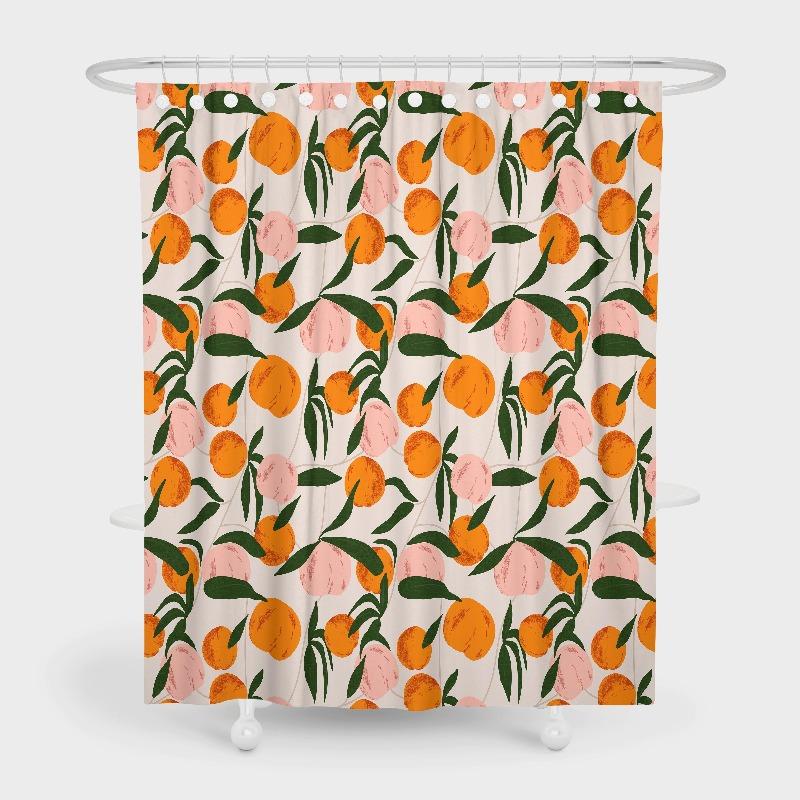 1pc pure polyester cartoon - With Hooks Waterproof Mildew Proof Easy Install Washable