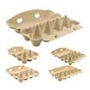 40Pcs Egg Tray Paper Pulp Shock-Proof Design Bulk 6/8/10/12/15 Count Natural Cardboard Egg Cartons Reusable Eco-Friendly Stackable Egg Storage
