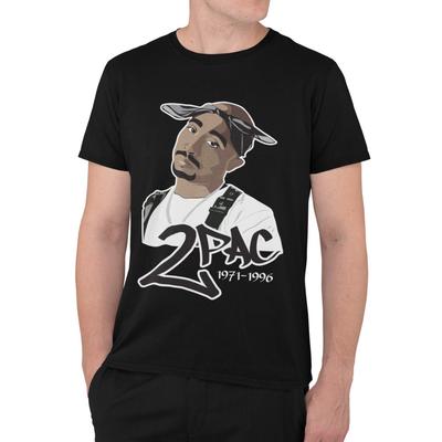 2pac Хип-хоп Память Тупак Шакур RIP рэпер Музыка Футболка Мужская XS - XXXL