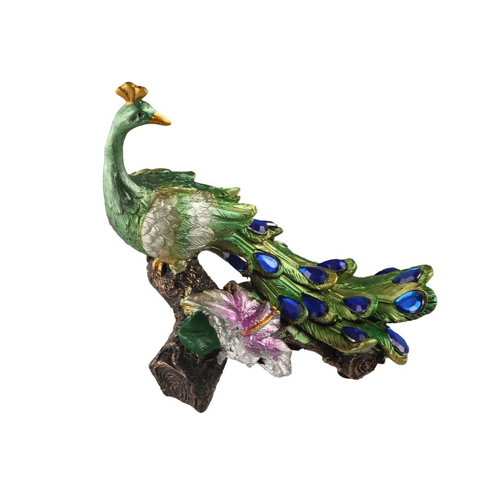 Статуэтка павлина из смолы Красивые фигурки животных Украшения для офисного стола