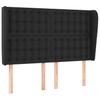Headboard with Wingback in Black 147 x 23 x 118 128 cm Faux Leather