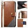 Color Blocking Luxury Magnetic Cards Solt Wallet Leather Phone Case for iPhone 17 Pro Max 16 Plus 15 14 17 Air Strap Flip Cover
