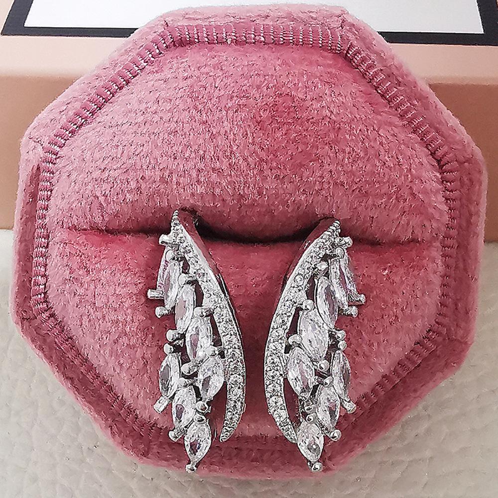 Новое креативное открытое кольцо Angel Wings для женщин с изящной микроинкрустацией цирконием класса ААА - модель R5432