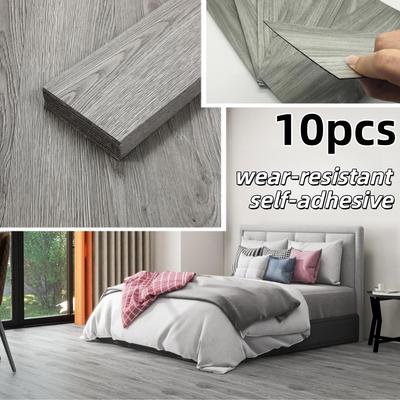 10 шт. 40x15 см Самоклеящаяся напольная наклейка DIY Наклейка на стену под дерево Водонепроницаемая Термостойкая Имитация настенной плитки