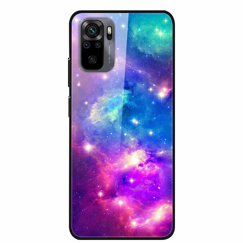 Закаленное Стекло Чехол для Redmi Note 10 Pro Чехол Жесткий Чехол для Xiaomi Redmi Note10 5G Чехол для Телефона Note10 Pro Fundas Бампер из ТПУ
