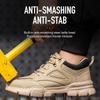 Мужская рабочая обувь со стальным подноском, защитные ботинки, европейский стандарт, защита от ударов, защита от проколов, мужская обувь, легкая водонепроницаемая защитная обувь