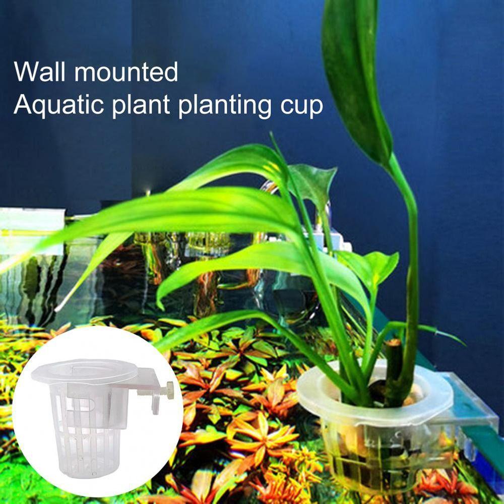 2Pcs ABS Fish Tank Planter Cups Adjustable Hydroponic Planting Cup Aquascape
