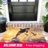 Ocean Sunset Orca & Fantasy Dragon Print Non-Slip Soft Doormat for Home Decor