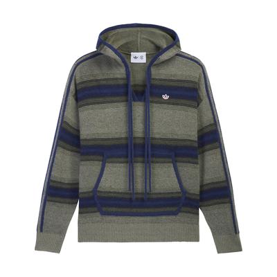 adidas Originals × CLOT Куртка Баха от Эдисона Чена Полосатый Спортивный Худи с Капюшоном Длинный Рукав Вязаный Унисекс куртки KE7064