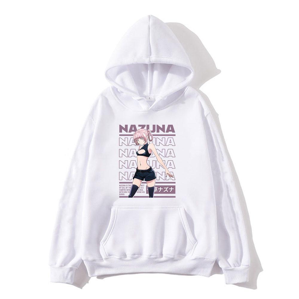 Толстовки с аниме «Зов ночи Yofukashi No Uta» с принтом унисекс, женские модные толстовки большого размера, пуловер с капюшоном в стиле Харадзюку, одежда