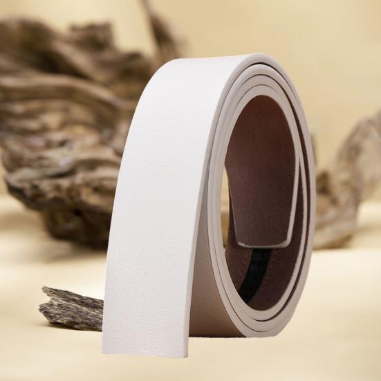 Мужской ремень из натуральной кожи без автоматической пряжки, двухслойный ремень из воловьей кожи в стиле ретро, ​​без пряжки, дизайн пояса