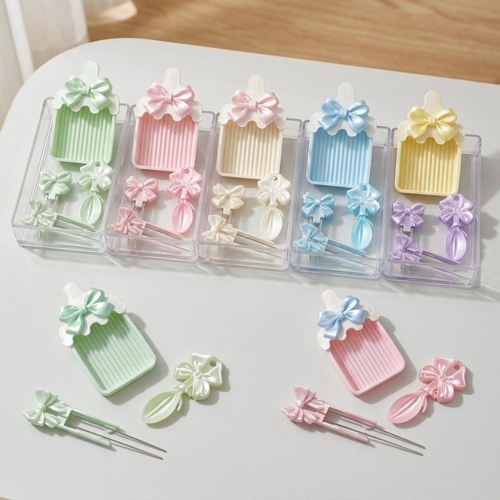 Baby Bottle Shape Perler Bead Auxiliary Tool Kit Fuse Beads Spoon Pen Tray Kits DIY Bead Projects