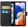Coque - Phonillico® - Samsung Galaxy A14 - Portefeuille Noir - Clapet Aimanté - Rangement Cartes