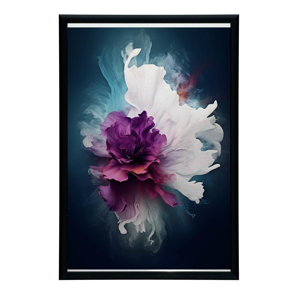 Abstrakcyjny Urok Kwiatu Abstrakcyjny Urok Kwiatu, 40X50 Cm, Rama Aluminiowa Złota, Papier Matowy 230 Gsm