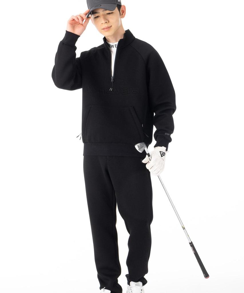 NEW ERA Golf Apparel Tech Sweat HalfZip Pullover Embossed Logo Black XXL 15129440 NER37G7955