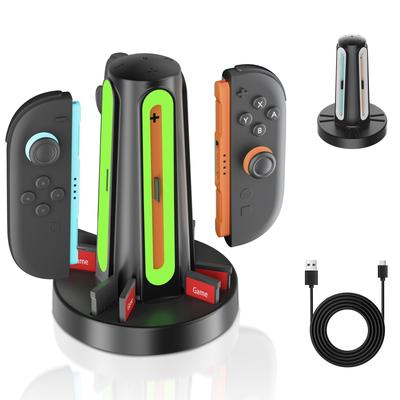 AOJAKI Зарядная док-станция для Switch 2 Joycon Док-станция для контроллера Switch 2 Док-станция для Switch 2 Быстрая зарядка до 4 контроллеров одновременно за 2 часа
