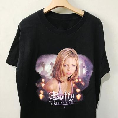 Баффи - истребительница вампиров Винтажная футболка 1999 года Классическая черная S-5XL HH04379 Унисекс футболка