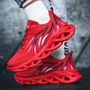 Men's Flame Printed Sneakers Flying Weave Sports Shoes Running Shoes Men Athletic Shoes