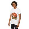 Fox Book Reading Literary Nature Animal Cute Whimsical Unisex Heavy Cotton Tee