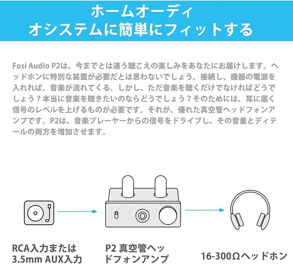 Fosi Audio P2 Headphone Amplifier Small Vacuum Tube Headphone Amplifier Mini HiFi Stereo Audio Low Ground Noise Output Protection Port Power 6.35mm
