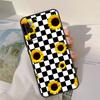 Checkerboard Sunflower Case For Samsung Galaxy A16 A26 A56 A36 A06 A52 A53 A33 A13 A34 A54 A14 A15 A35 A55 A22 A32
