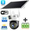 V380Pro Outdoor Solar Security 8MP 4K HD WIFI Wi-Fi Dual Lens PTZ Low Power Consumption PIR Human Detection CCTV Camera
