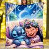 1pc S-Stitch7 Theme Blanket - Digital Print, Polyester, Cozy for All Seasons, Perfect for Outdoor, and Travel