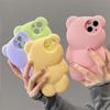 Ins Cartoon 3d Bear Shockproof Phone Case For Iphone 13 11 12 Pro Max Xs Max Xr X Xs Silicone Lens Protection Soft Back Cove