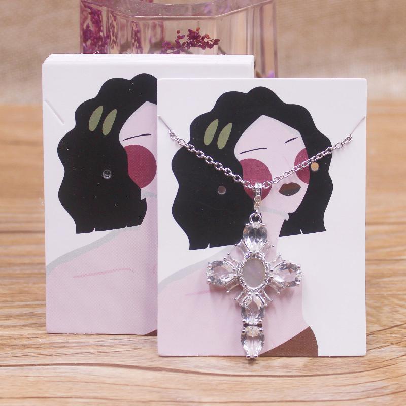 Комплект украшений Zerong из 50 предметов, упаковка карточек, серьги и ожерелья в цветочном стиле, демонстрационные карточки