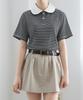 Keulleiseu Футболка с воротником Pretty Line_Коричневый