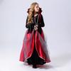 Halloween Costume Children Vampire Queen Witch Black Red Dress Stage Costume