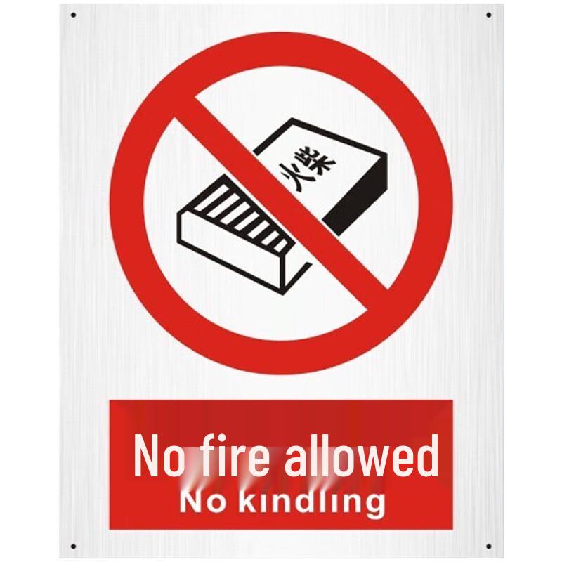 Bilingual Outdoor Aluminum Safety Warning Signs