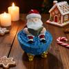 Christmas Santa Claus Bubble Bath Lamp 3D Santa Reading A Book In Bathtub Sculpture Cute Resin Night Light for Desktop Decor