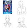 KPOP Аниме Прописи для начинающих - Практикуйте контроль пера с милыми ведьмочками-охотницами Руми, Мирой, Зои | Идеальный подарок