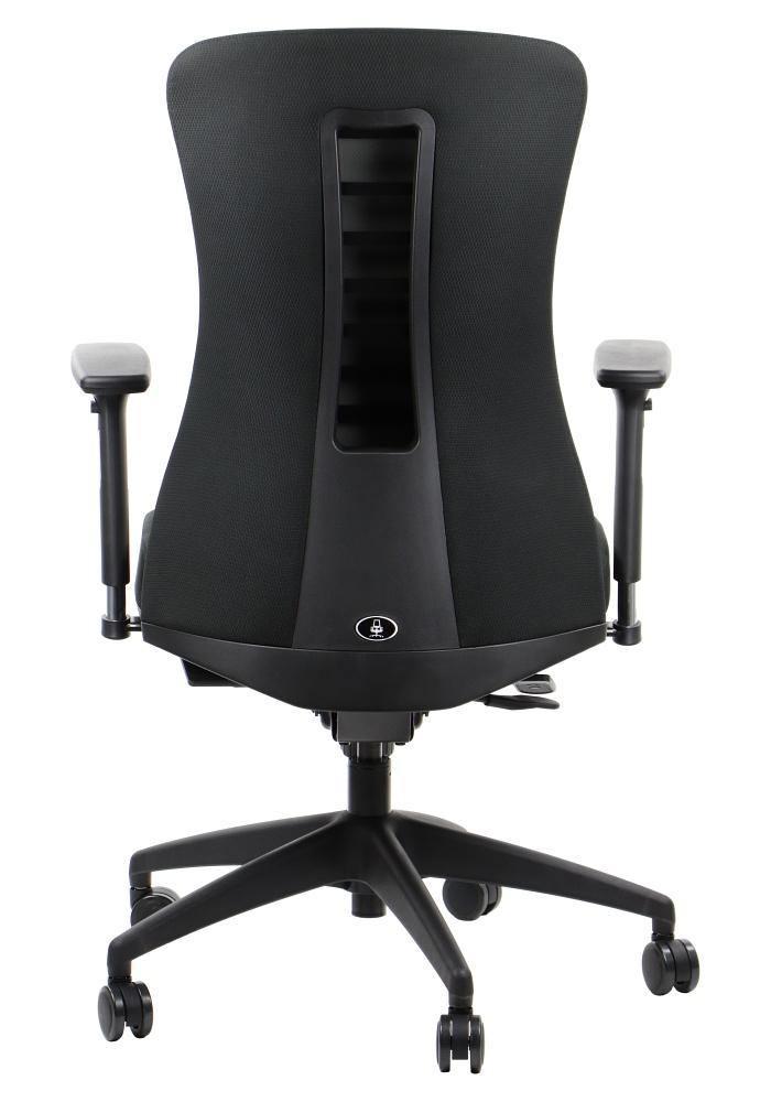 Swivel chair with extendable seat KENTON BLACK