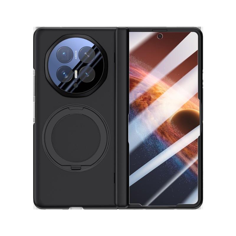 Magnetic Flip Phone Case With 360 Rotating Stand Honor Magic V6 Full Coverage PC Shell Anti-Slip Heat Resistant