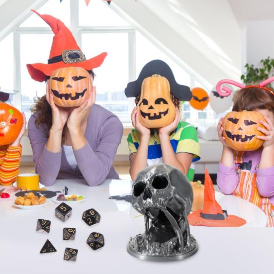 Башня из кубиков-черепов Башня из кубиков DND с вращающейся башней Настольная ролевая игра D&D Dice Jail Аксессуары для ролевых игр Башня из кубиков для домашнего офиса Украшение книжной полки