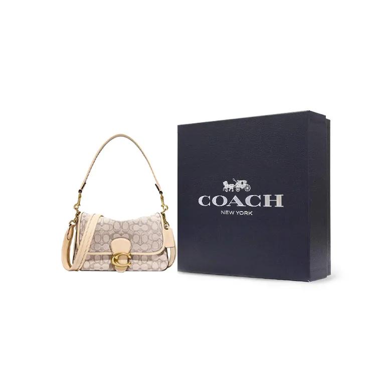 COACH Tabby Jacquard Fabric Leather Shoulder Bag Medium Women's Oak (Unisex) Shoulder Bags C4821 B4SHG