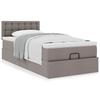Ottoman Bed with Mattress Taupe 100x200 cm Fabric